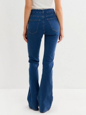Джинсы женские клёш со стрелкой MINAKU: Jeans Collection, синие
