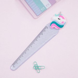Линейка с топпером 12см MESHU ""Unicorn"", европодвес