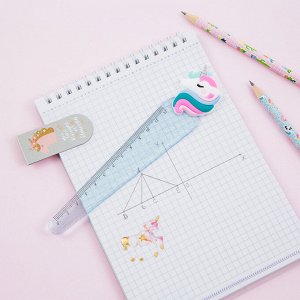 Линейка с топпером 12см MESHU ""Unicorn"", европодвес