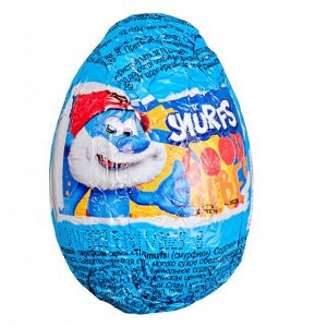 Шоколадное яйцо ZAINI Сюрприз SMURFS 20 г 1/24