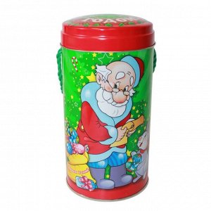 Подарочная коробка "Дедушка Мороз", тубус, 9,9 х 9,9 х 18 см