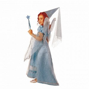 Карнавальный костюм «Сказочная фея», бархат, размер 30, рост 116 см, цвет голубой