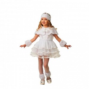 Карнавальный костюм «Снежинка Снеговичка», размер 26, рост 104 см