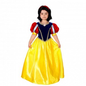 Карнавальный костюм «Принцесса Белоснежка», текстиль, размер 34, рост 134 см