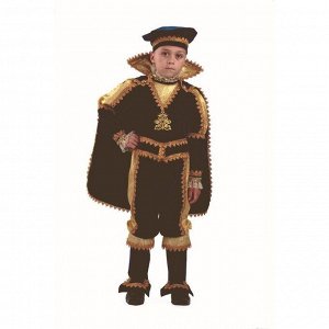 Карнавальный костюм «Принц», (бархат, парча), размер 34, рост 134 см