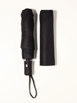 Зонт автоматический Black, 3 сложения, 8 спиц, R=48/55 см, d=96 см, чёрный