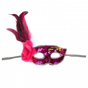 Карнавальная маска «Венеция», цвет фуксия