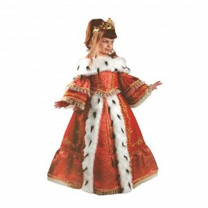 Детский карнавальный костюм «Императрица», (бархат и парча), размер 36, рост 140 см