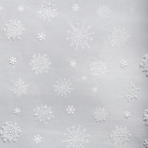 Плёнка глянцевая «Снежинки», белая, 1 - 5.2 м, 200 г