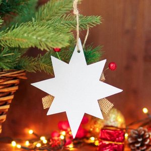 Новогодняя подвеска «Звезда с шишками и бантиком» 2х13,5х14,5 см