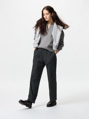 UNIQLO - хлопковые легкие брюки c эластичной талией - 08 DARKGRAY