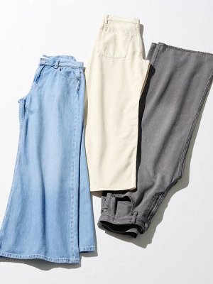 UNIQLO — широкие джинсы-клеш - 63 BLUE