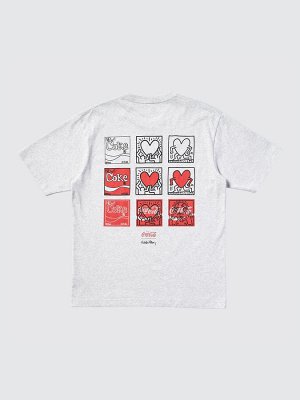 UNIQLO UT - хлопковая футболка из коллаборации Кит Харинг x Сoca-Сola - 03 GRAY