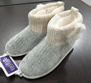 Обувь женская домашняя полусапожки с мехом комбинированные цвет Зеленый