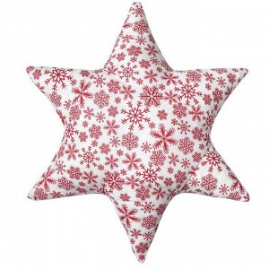 Подушка декоративная звезда «Снежинки» размер 50х50 см, цвет микс