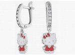 Серебряные серьги &quot;Hello Kitty&quot;