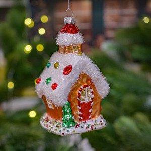 Домик карамельно пряничный с башенкой, стекло