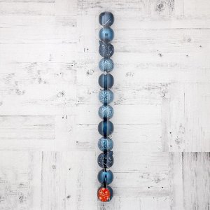 Набор шаров пластик d-6 см, 12 шт "Сильва" синий