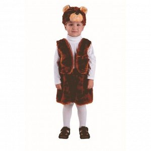 Карнавальный костюм «Медведь буры», мех, размер 28, рост 110 см