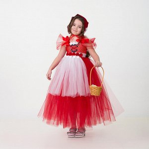 Карнавальный костюм «Красная шапочка», сделай сам, корсет, ленты, брошки, аксесуары