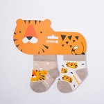 Набор новогодних носков Крошка Я &quot;Тигрёнок&quot;, 2 пары.