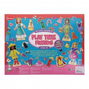 Игра на магнитах "Принцессы", 63 элемента одежды + 4 куклы
