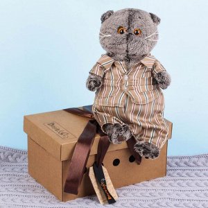 Мягкая игрушка "Басик" в шёлковой пижамке, 22 см
