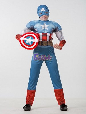 Карнавальный костюм Капитан  Америка. Мстители. Марвел 5091 р.110-56