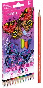 КАРАНДАШИ ЦВЕТНЫЕ &quot;DANCING BUTTERFLY&quot; 12 ЦВ