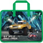 ПАПКА ПОРТФЕЛЬ А4 &quot;WILD AND FREE&quot; 33,5*26 СМ ПЛАСТИКОВАЯ НА МОЛНИИ С РУЧКАМИ ТЕСЬМА