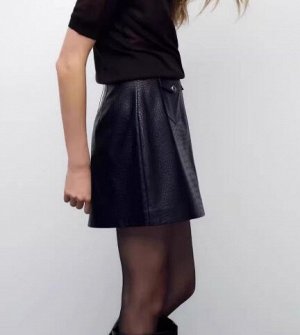 МИНИ-ЮБКА ИЗ ИСКУССТВЕННОЙ КОЖИ арт. 8741268, черный