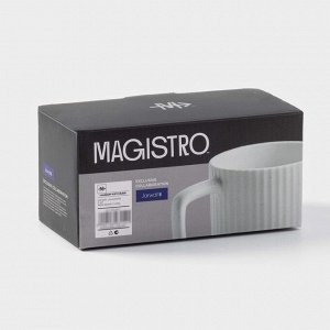 Набор кружек Magistro Jarwah Lausanne, 240 мл, 7,8x8 см, 2 шт, фарфор, белый
