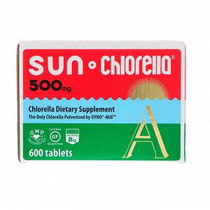 Sun Chlorella, Sun Chlorella A, 500 мг, 600 таблеток