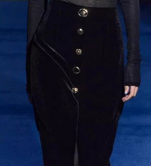 Бархатная юбка-карандаш zara