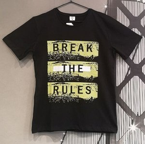 22269 Футболка мужская черная BREAK THE RULES