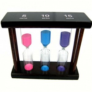 Песочные часы на 5,10,15 мин 14х13 см дерево