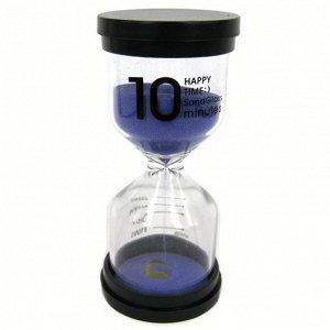 Песочные часы на 10 минут, фиолетовые, 10х4 см, стекло, пластик