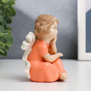 Фигурка керамика «Девочка с кудряшками, в платье с бантом», 9x4.5x5 см, МИКС