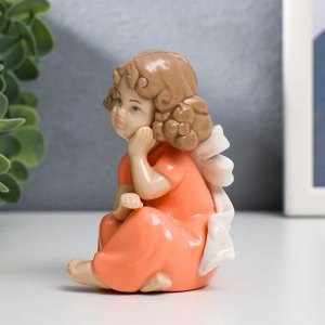 Фигурка керамика «Девочка с кудряшками, в платье с бантом», 9x4.5x5 см, МИКС