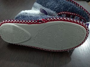 Обувь женская домашняя полусапожки с мехом комбинированные