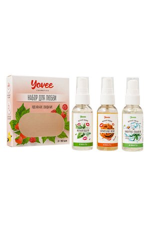 Набор гелей-смазок Yovee для любви (721006+721014+721054), вкус(мята+карамель) + увл(алоэ), 3х50 мл
