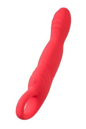 Вибратор для точки G с двигающейся головкой Flovetta CARNATION, силикон, розовый, 19 см