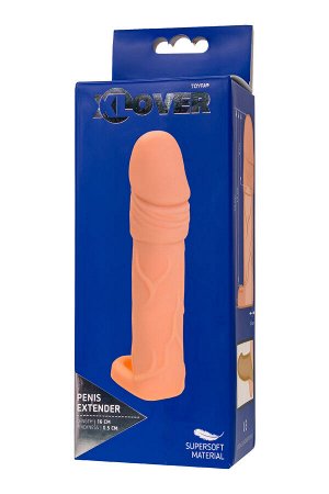 Насадка на пенис XLover by TOYFA для увеличения размера, TPE, телесный, 16 см