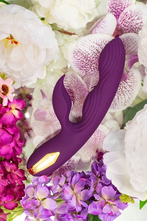 Вибратор с клиторальным стимулятором L'Eroina Octar, силикон, фиолетовый, 24,5 см