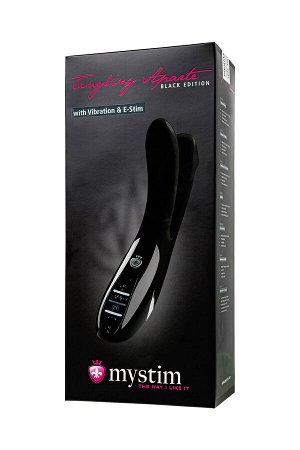 Вибратор Mystim Tingling Apart, силиконовый с электростимуляцией черный, 27 см