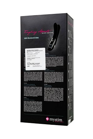 Вибратор Mystim Tingling Apart, силиконовый с электростимуляцией черный, 27 см