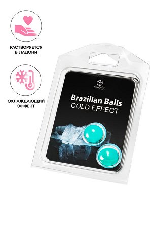 Массажное масло SECRET PLAY BRAZILIAN BALLS, с охлаждающим эффектом, 2 х 4 гр