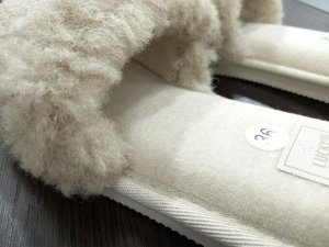 Обувь женская домашняя открытая шлепки из овечьей шерсти цвет выбирайте при оформлении заказа