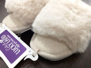 Обувь женская домашняя открытая шлепки из овечьей шерсти цвет выбирайте при оформлении заказа