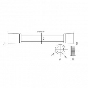 Душевой шланг Lemark LE8046P ПВХ 1,5 м, TURN-FREE, блистер